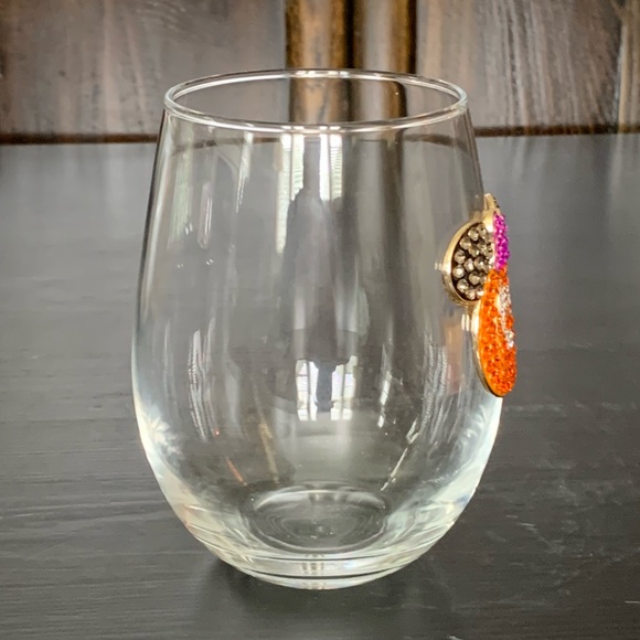 Rhinestone Minnie Mouse Jack O’Lantern Stemless Wine Glass - Disney Halloween - Picture 4 of 7